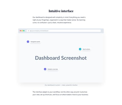 Screenshot of Content Text Screenshot template