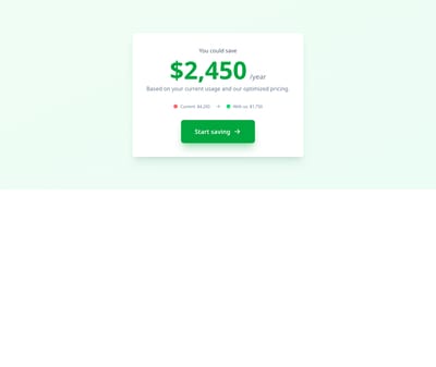 Screenshot of CTA Calculator Result template