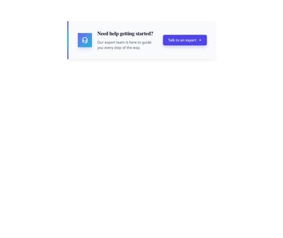 Screenshot of CTA Card Bordered template