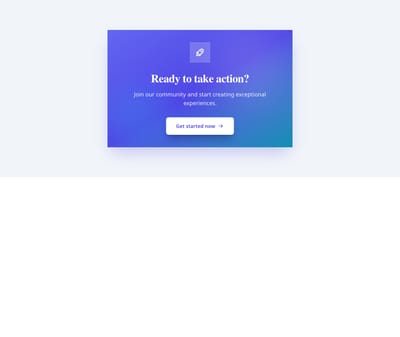 Screenshot of CTA Card Gradient template