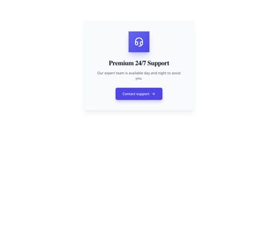 Screenshot of CTA Card Icon Top template