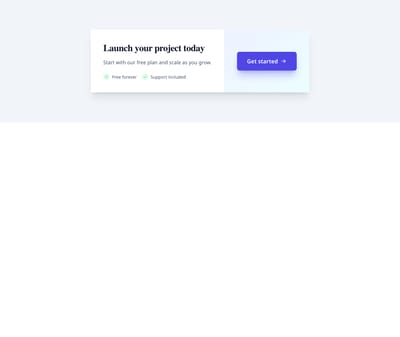 Screenshot of CTA Card Split template