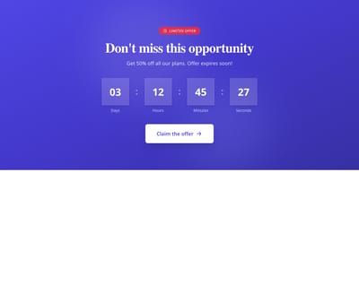 Screenshot of CTA Countdown template