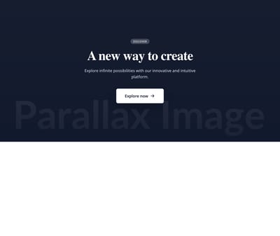 Screenshot of CTA Parallax Image template