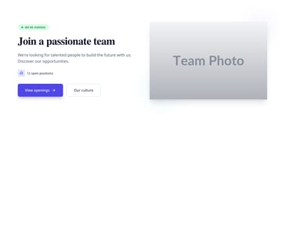 Screenshot of CTA Team Image template