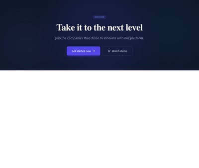 Screenshot of CTA Simple Dark template