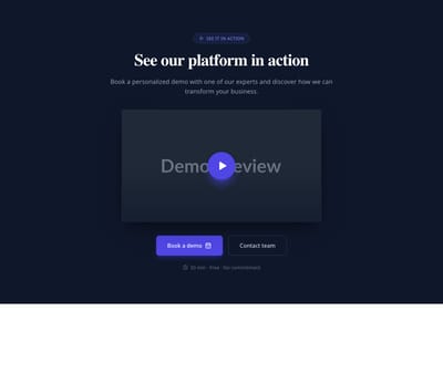 Screenshot of CTA Demo Request template