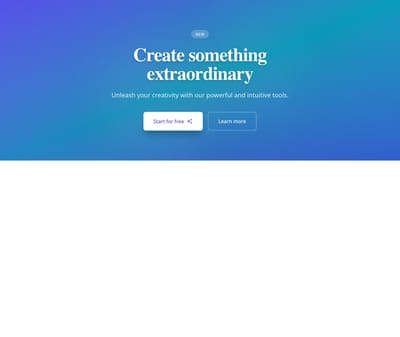 Screenshot of CTA Simple Gradient template