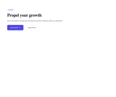 Screenshot of CTA Left Aligned template