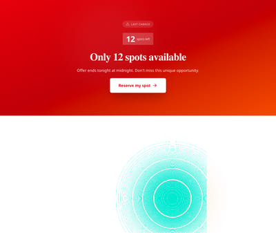 Screenshot of CTA Urgent template