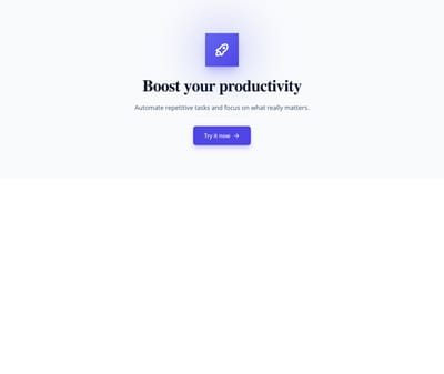 Screenshot of CTA Simple with Icon template