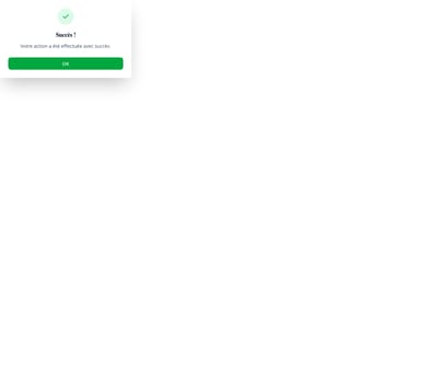Screenshot of Dialog Success template