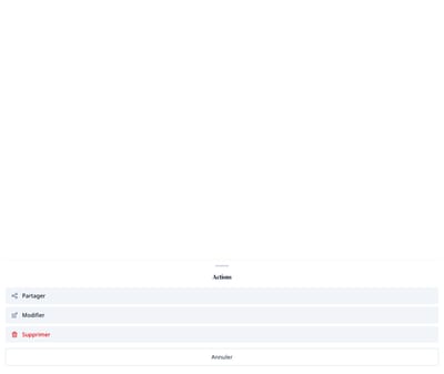 Screenshot of Drawer Bottom template