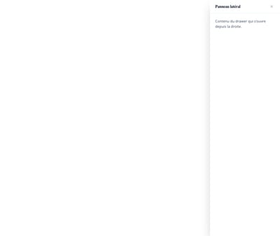 Screenshot of Drawer Right template