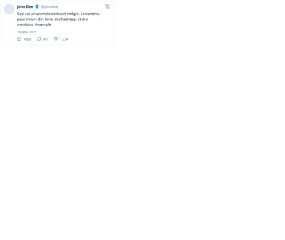 Screenshot of Embed Tweet template