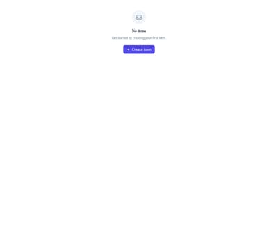 Screenshot of Empty State Basic template