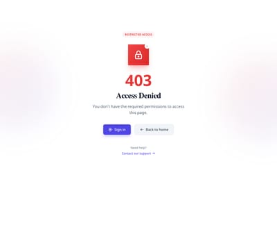 Screenshot of Access Denied template