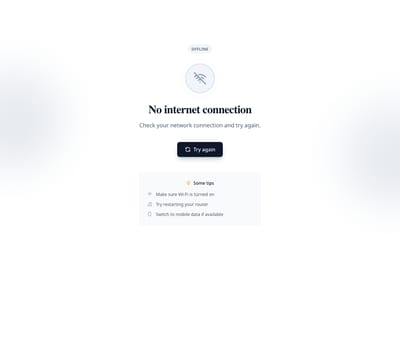 Screenshot of Offline Page template