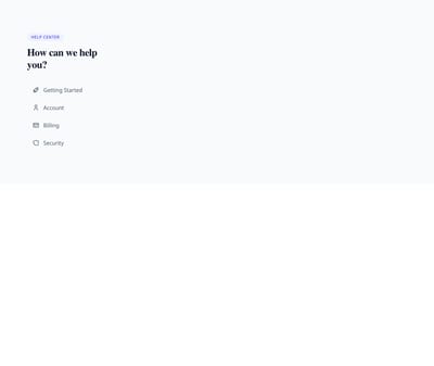 Screenshot of FAQ Sidebar template