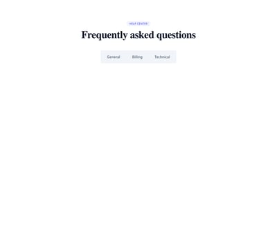 Screenshot of FAQ Tabs template