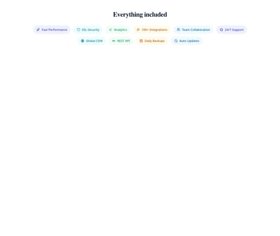 Screenshot of Features Chips template