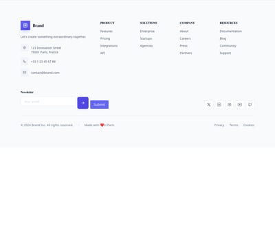 Screenshot of Footer Big template