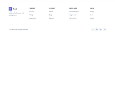 Screenshot of Footer Columns template
