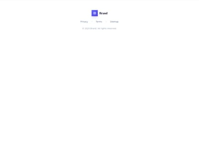 Screenshot of Footer Minimal template