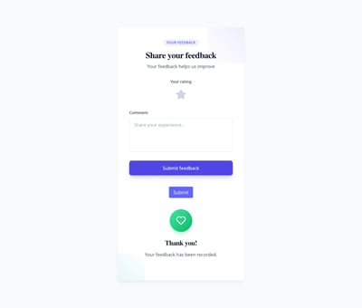 Screenshot of Form Feedback template
