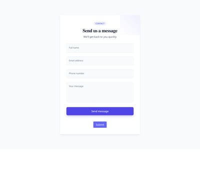 Screenshot of Form Floating Labels template