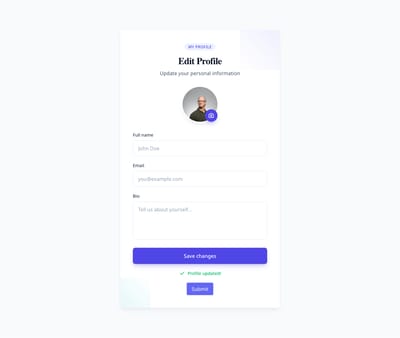Screenshot of Form Profile template