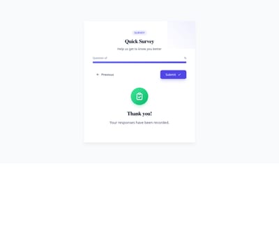 Screenshot of Form Survey template