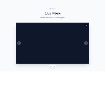 Screenshot of Gallery Carousel template