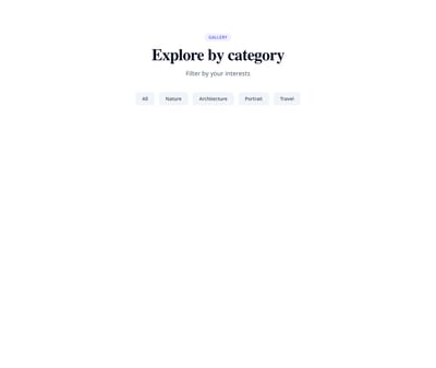 Screenshot of Gallery Categories template