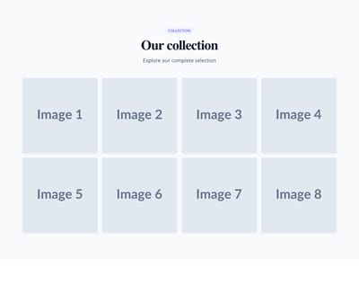 Screenshot of Gallery Grid 4 Columns template