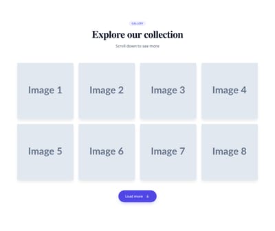 Screenshot of Gallery Infinite Scroll template