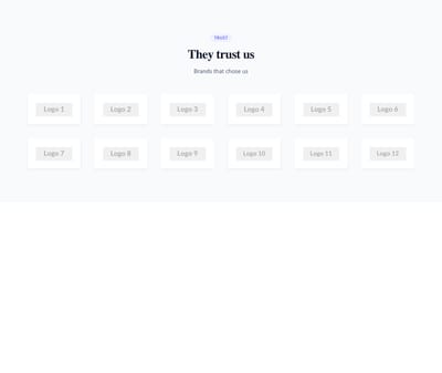 Screenshot of Gallery Client Logos template