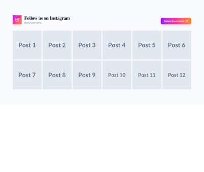 Screenshot of Gallery Instagram Feed template