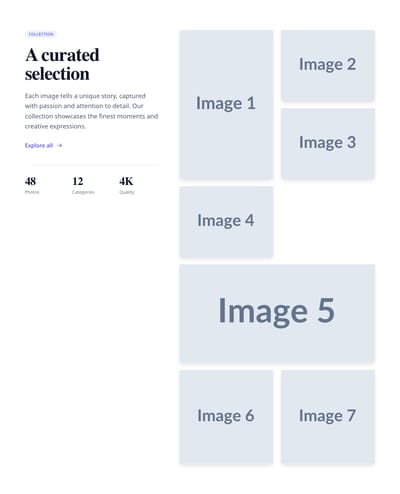 Screenshot of Gallery Section With Title template