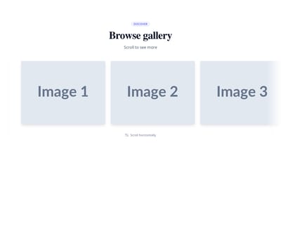 Screenshot of Gallery Single Row template