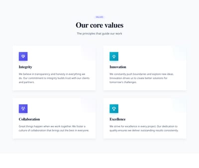 Screenshot of Grid With Large Gap template