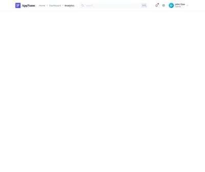 Screenshot of Header App Dashboard template