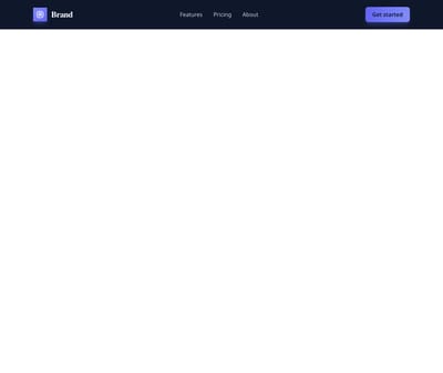 Screenshot of Header Dark template
