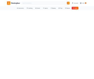 Screenshot of Header E-commerce Categories template