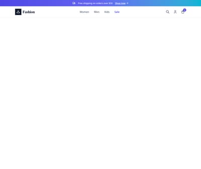 Screenshot of Header E-commerce Promo template