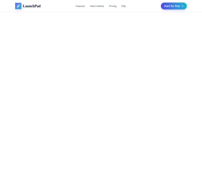 Screenshot of Header Landing Page template