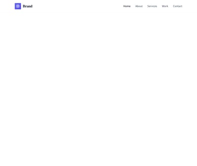 Screenshot of Header Logo Nav template
