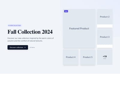 Screenshot of Hero Ecommerce Collection template