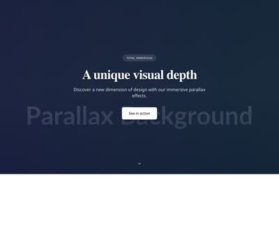 Screenshot of Hero Image Background Parallax template