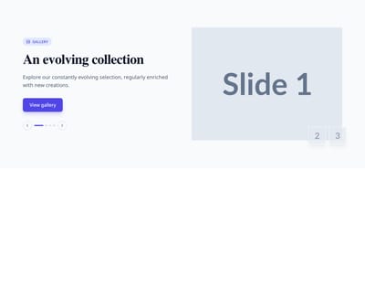 Screenshot of Hero Image Carousel template